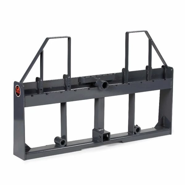 Titan Attachments UA USA Made Grey Step-Through Pallet Fork Frame Attachment, Rated 4,000 LB, Quick Tach Mounting