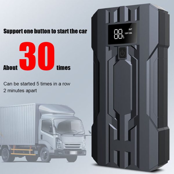 DFITO Portable 30000mAh Car Jump Starter, Car Emergency Starter Power for 12 Volt Automotive Batteries, Jump Box Power Pack with USB Charge and Flashlight - Image 8