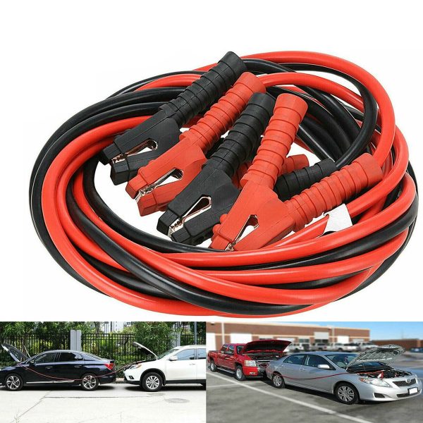 6m 3000A Car Battery Power Emergency Cable Jump Start Firing Line Power Wire Copper Clip Clamp Boost Cord Bateria Auto (Black and Red) - Image 2