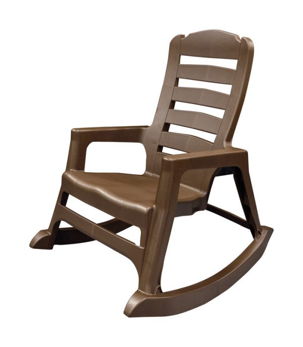 Adams Big Easy Earth Brown Polypropylene Frame Rocking Chair