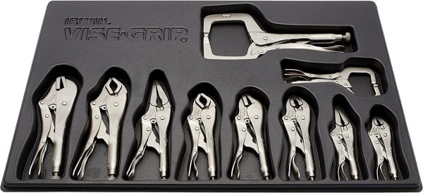 Vise Grip Irwin Locking Plier Set in a Tray, High Grade Alloy Steel, Set of 10 - Image 2