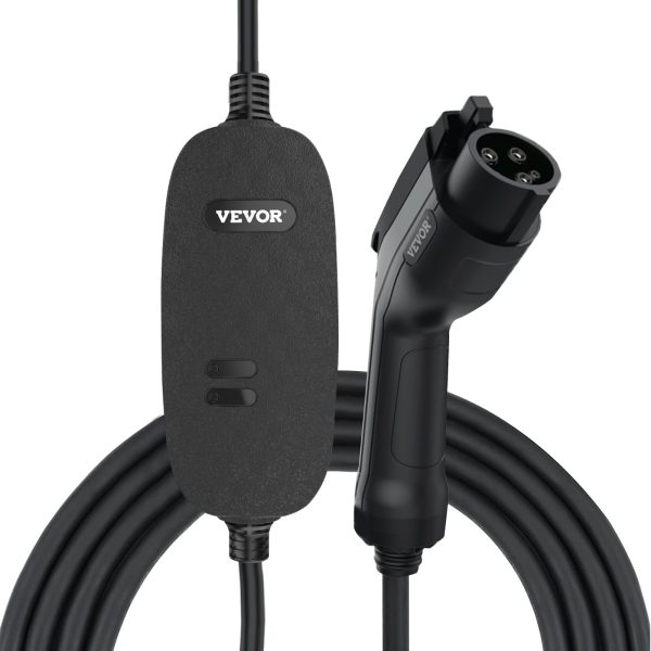 VEVOR Level 2 EV Charger, 16 Amp 110V-240V 3.84 kW, Portable Electric Vehicle Charger with 25 ft Charging Cable NEMA 6-20 Plug, SAE J1772 Standard Plug-in Home EV Charging Station for Electric Cars