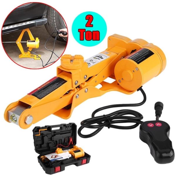 12V 2 Tons Car Repair Electric Ccissors Car Jack Lifting Impact Wrench Tool Car Floor