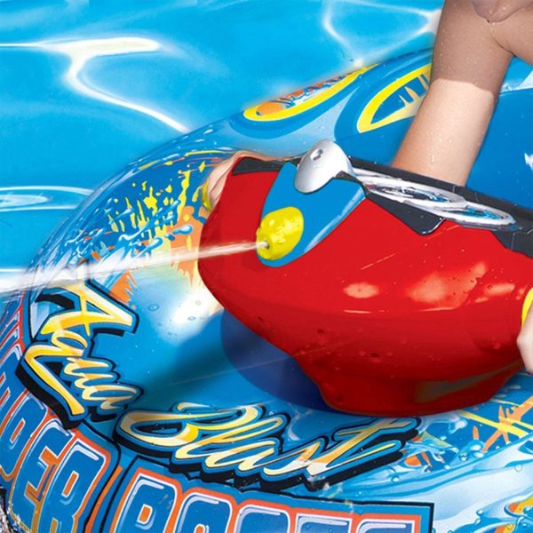 Banzai Aqua Blast Motorized Bumper Boat Inflatable Pool Float Water Toy, Red💝 Last Day For Clearance - Image 4