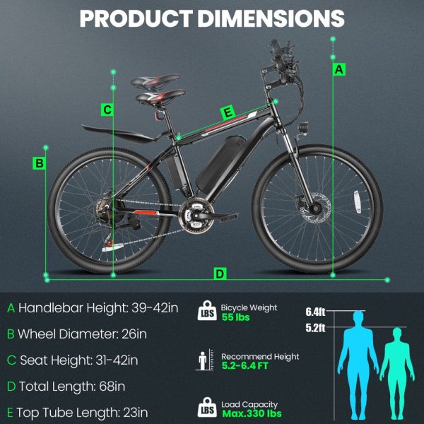 500W Electric Bike 26" Electric Bicycle for Adults with Cruise Control System Ebike - Image 10