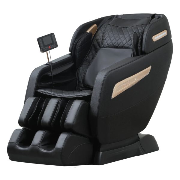 2024 4D Zero Gravity Massage Chair, Full Body Shiatsu Recliner with Yoga Stretching, SL Track, Intelligent Voice Control, Calf Kneading, Calfrest Extension, Premium Black Leather