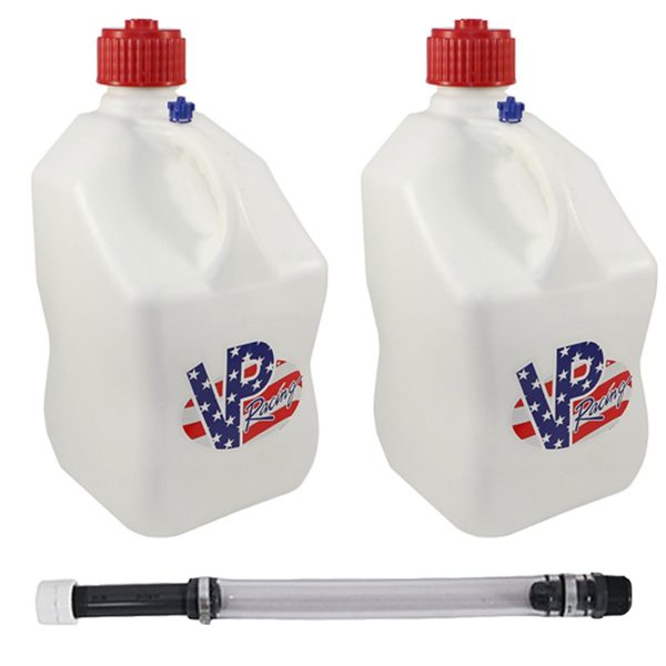 VP Racing 5.5 Gallon Motorsport Liquid Jug (2 Pack) with 14 Inch Hose Kit