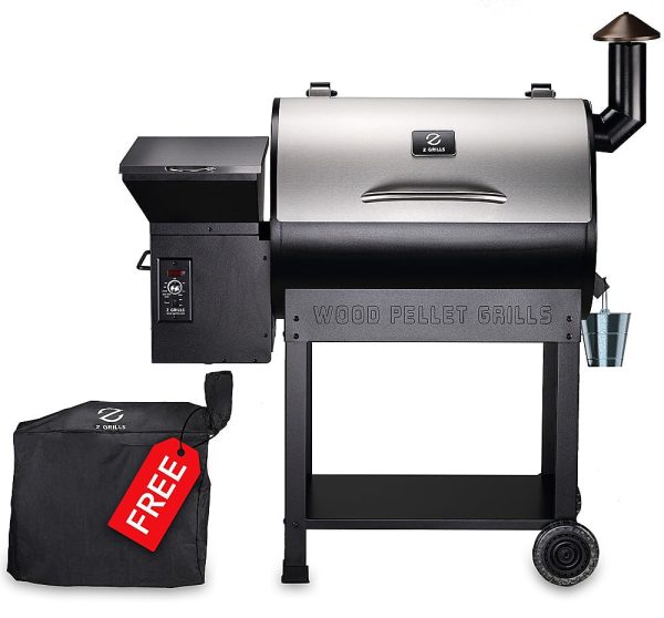 Z Grills - Wood Pellet Grill and Smoker 694 sq. in. - Stainless Steel