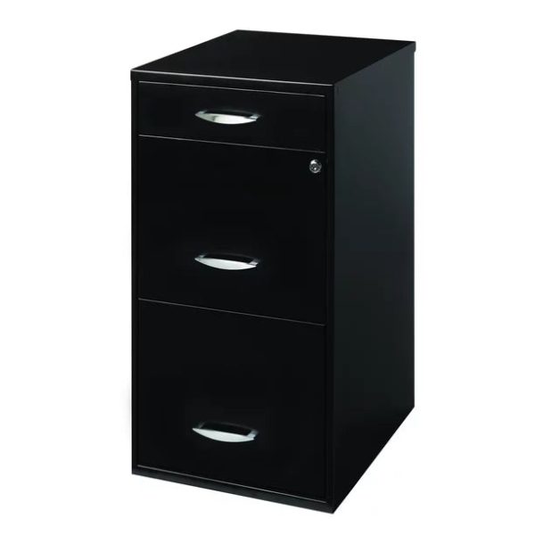 Space Solutions Filing Cabinet 18"W， 3-Drawer Organizer File， Black - Image 2