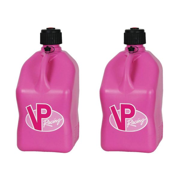 VP Racing Fuels Motorsport 5.5 Gallon Square Utility Jugs, Pink (2 Pack)