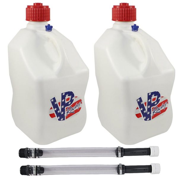 VP Racing Fuels 5.5 Gal Utility Patriotic Jugs with 14" Hose Kit (2 Pack)