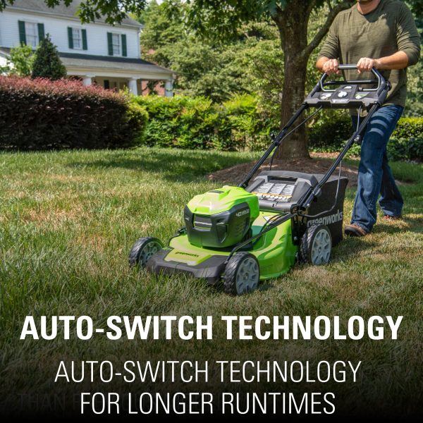 80V Cordless 21" Self-Propelled Brushless Lawn Mower | Greenworks - Image 9