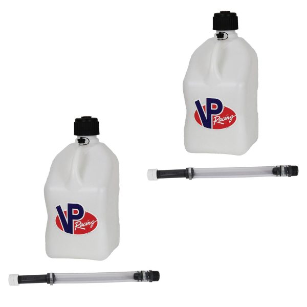 VP Racing Fuels 5.5 Gal Utility Jugs w/ Deluxe Hoses, Patriotic (2 Pack)