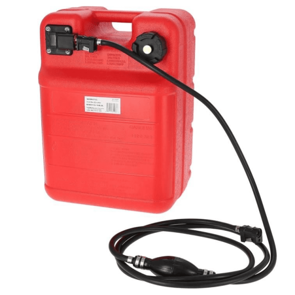 Vinso Boat Gas Tank Kit 6 Gallon - Portable Plastic Outboard Marine Boat Fuel Tank with Fill Hose