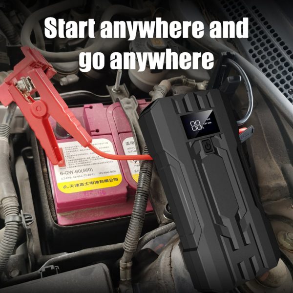 DFITO Portable 30000mAh Car Jump Starter, Car Emergency Starter Power for 12 Volt Automotive Batteries, Jump Box Power Pack with USB Charge and Flashlight - Image 5