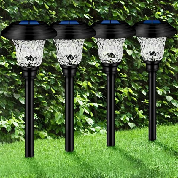 8 Pack Solar Garden Lights Outdoor, Decorative Solar Garden Lights Waterproof Glass Stainless Steel Auto-on/off Solar Landscape Lights for Lawn, Patio, Yard, Garden, Pathway, Driveway - Image 11