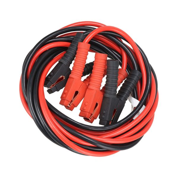 19 Feet 3000A Jumper Cables Car Battery Power Emergency Cable Jump Start Firing Line Power Wire Copper Clip Clamp Boost Cord