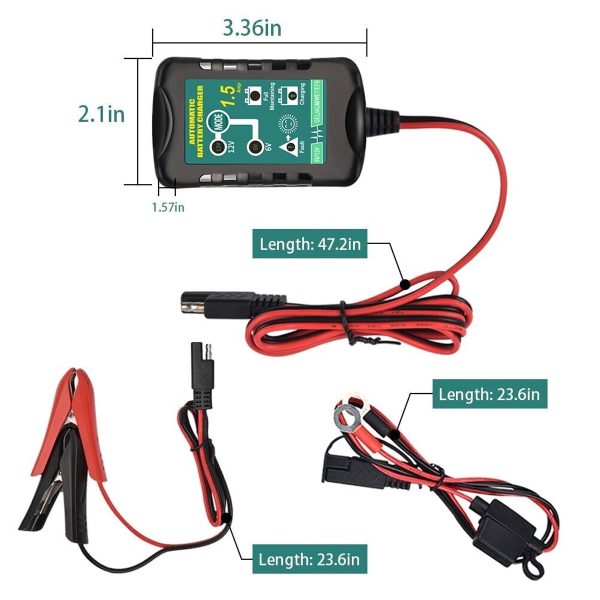 3 PCS 12V Battery Charger Maintainer Trickle for Harley Davidson Motorcycle Car RV - Image 4