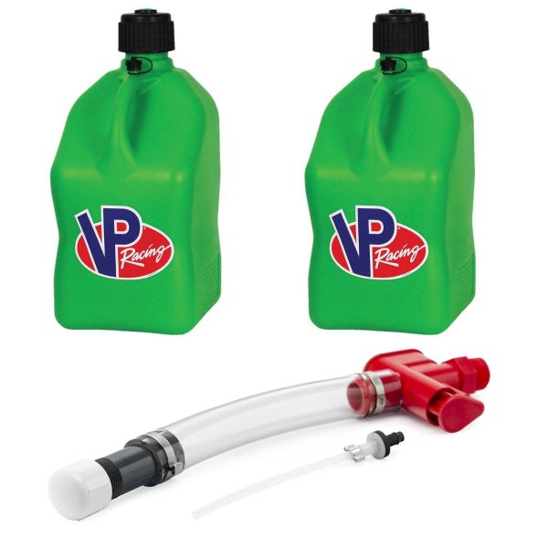 VP Racing Fuels Trigger Hose Fluid Control System w/ 2 Utility Jug Cans