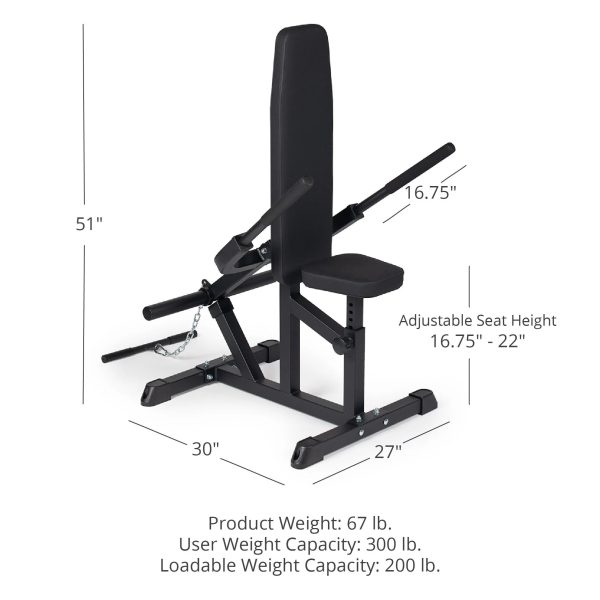 Titan Fitness Plate Loaded Seated Dip Machine, Rated 200 LB, Tricep/Bicep Press Down Machine, Upper Body Push Workout - Image 2