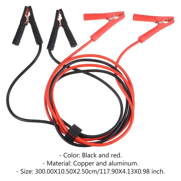 3 M Car Emergency Cable Power Wire Charger Auto Battery Jumper Cables with Connect Plug Booster Copper - Image 6