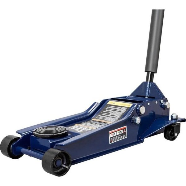 TCE 4 Ton Heavy Duty Low Profile Hydraulic Floor Jack Speedy Lift Garage Car Jack, Blue, W847U