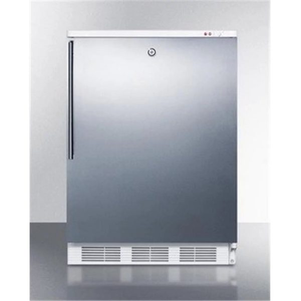 24 in. Wide Built-in -25 deg C Manual Defrost All Freezer with Lock, Stainless Steel