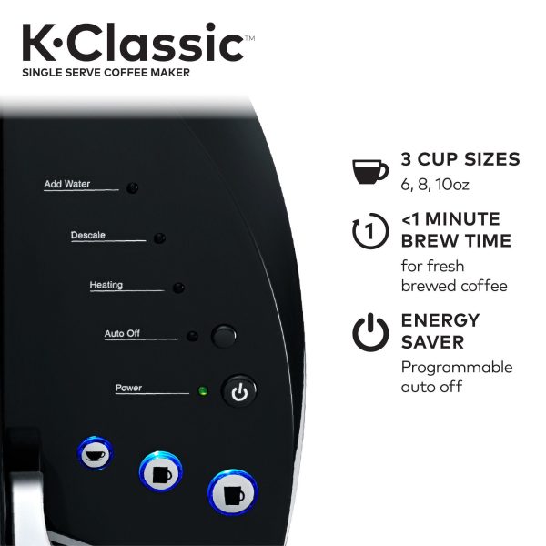 Keurig K-Classic Single Serve K-Cup Pod Coffee Maker， Black - Image 3