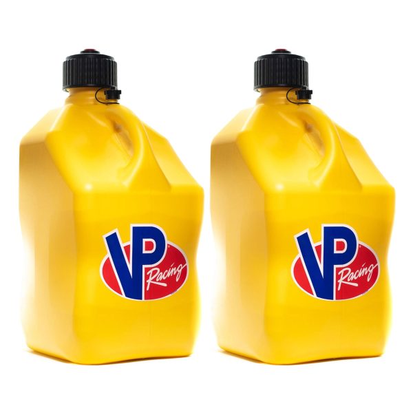 VP Racing 5.5 Gal Motorsport Racing Container Utility Jug, Yellow (2 Pack)