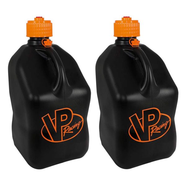 VP Racing Fuels Motorsport 5.5 Gal Utility Jugs, Black and Orange (2 Pack)