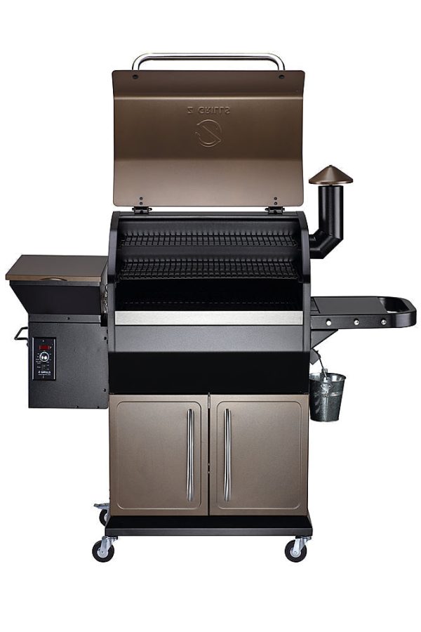 Z Grills - Wood Pellet Grill and Smoker with Cabinet Storage 1060 sq. in. ZPG-1000D - Bronze - Image 2