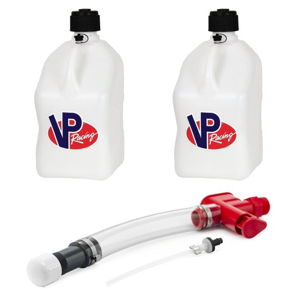 VP Racing Fuels Trigger Hose Fluid Control System w/ 2 Utility Jug Cans