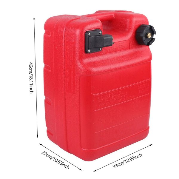 TFCFL Red 6.34 Gallons Portable Boat Fuel Tank Marine Outboard Fuel Tank/Fuel Line - Image 8