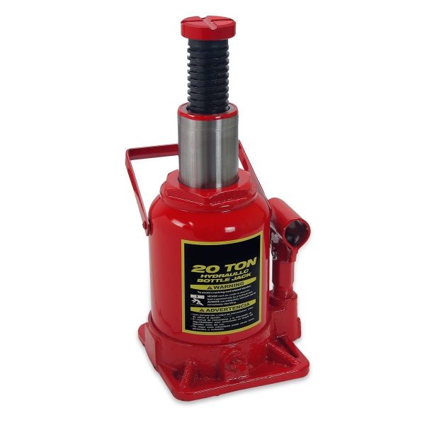 Stark 20 Ton Bottle Jack Hydraulic Lift Capacity Lifting Equipment with Removeable Handle, Red - Image 2