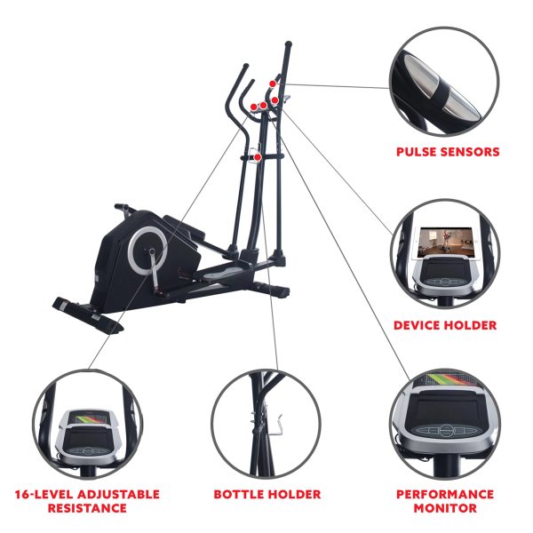 Sunny Health & Fitness Programmable Cardio Elliptical Machine Cross Trainer for Home Exercise Workout Equipment , SF-E3890 - Image 5