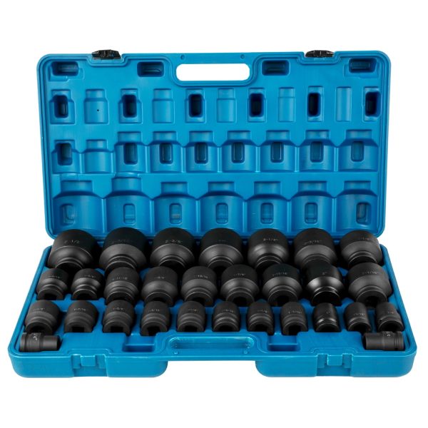 VEVOR Impact Socket Set 3/4 inches 29 Piece Impact Sockets, 6-Point Sockets, Rugged Construction, CR-M0, 3/4inches Drive Socket Set Impact SAE 3/4 inch - 2-1/2 inch, with a Storage Cage - Image 9