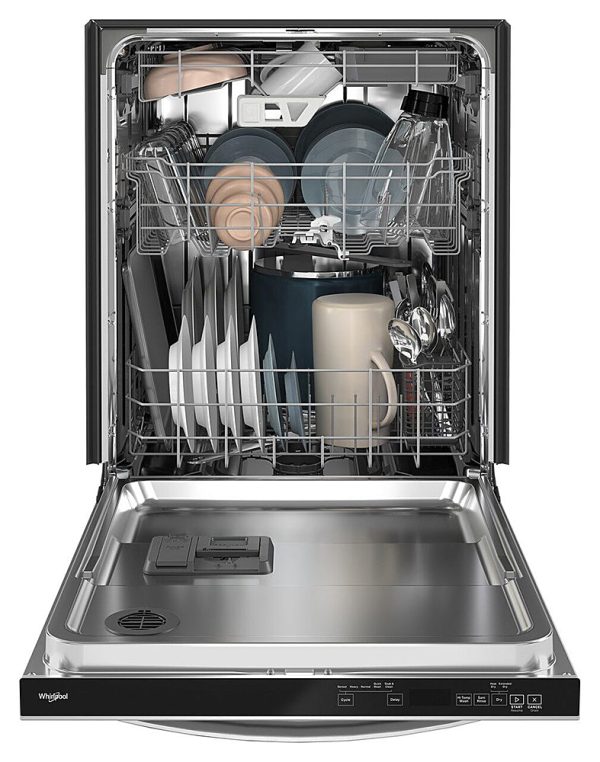 Whirlpool - 24" Top Control Built-In Dishwasher with Stainless Steel Tub, Large Capacity & 3rd Rack, 47 dBA - Stainless steel - Image 6