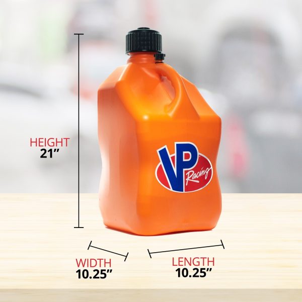 VP Racing 5.5 Gal Motorsport Racing Liquid Container Utility Jug, Orange - Image 2