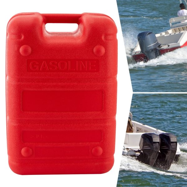 TFCFL Red 6.34 Gallons Portable Boat Fuel Tank Marine Outboard Fuel Tank/Fuel Line