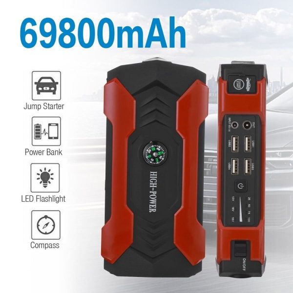 12V Car Jump Starter Portable Power Bank Battery Engine Booster 600A 69800mah - Image 5