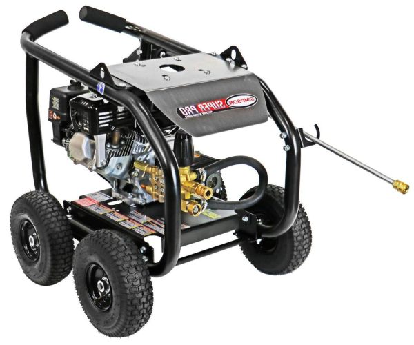 65200 Pro 3600 PSI 2.5 Direct Drive Small Roll Cage Professional GAS Pressure Washer with AAA Pump