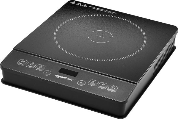 1800W Portable Induction Cooktop Burner, medium, Black