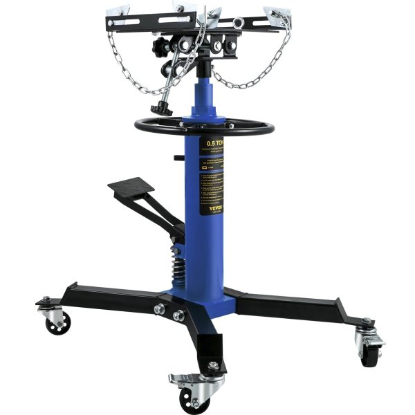 VEVOR Transmission Jack 1100 lbs 2-Stage Hydraulic High Lift Vertical Telescopic,Blue