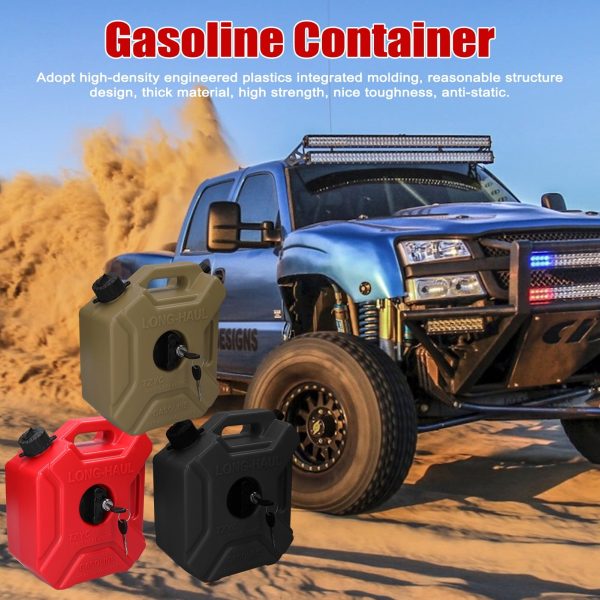 OWSOO Plastic bucket,Fuel Tanks Portable Diesels Containers -Static Tanks Key Car Tanks 5L -Static Tanks Lock Plastic bucket Car SUV 5L Portable ATV Off-Road Vehicle Tanks Portable 1.3 Nebublu - Image 4