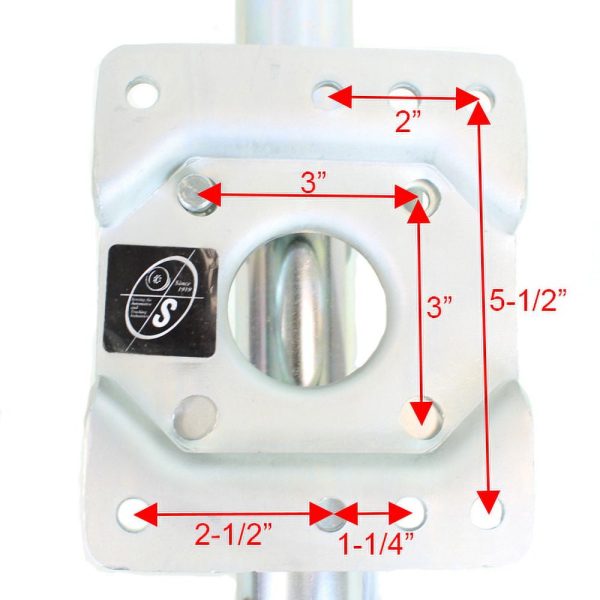 1,200 lbs. capacity RAM sidewind bolt-on swivel trailer jack zinc coated with 6" caster. - Image 2