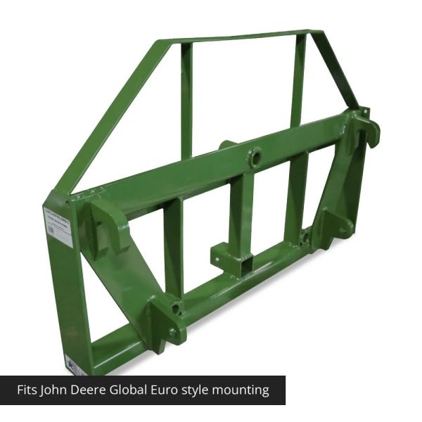 Titan Attachments UA USA Made Pallet Fork Frame Attachment, 48” Fork Blades, Fits John Deere Global Euro Tractors, Rated 4,500 LB - Image 2