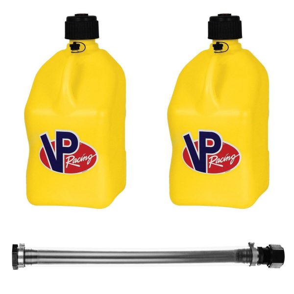 VP Racing Fuels 14 Inch Container Hose & 5 Gallon Jug, Yellow (2 Pack)