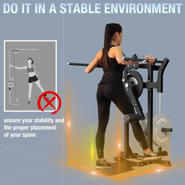 Syedee Leg Raise Machine, Adjustable Standing Hip Training Machine with 9 Height Setting,450lbs Capacity Plate Loaded for Hip Training and Home Gym Exercises - Image 6