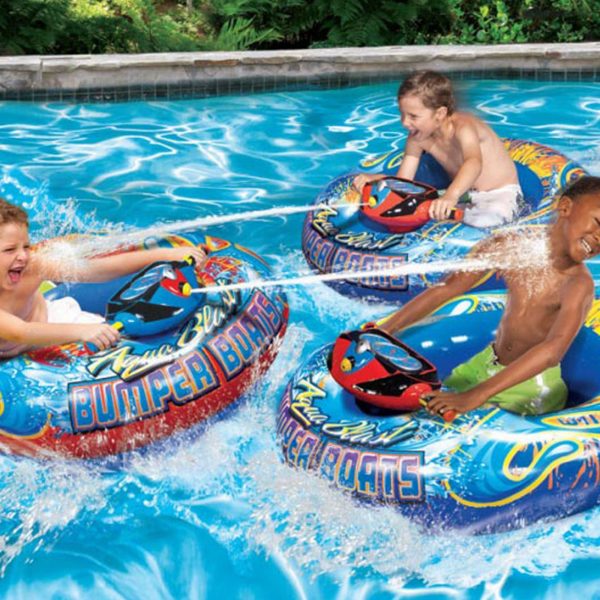 Banzai Aqua Blast Motorized Bumper Boat Inflatable Pool Float Water Toy, Red💝 Last Day For Clearance - Image 3