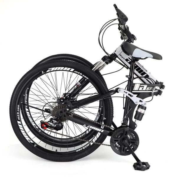 Unisex Adult Mountain Bike Full Suspension 26" 21 Speed MTB Folding Bicycle - Image 9